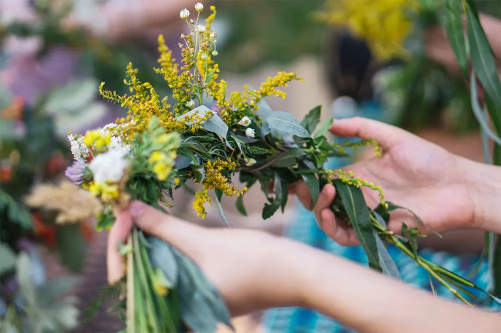 En blomsterkrans